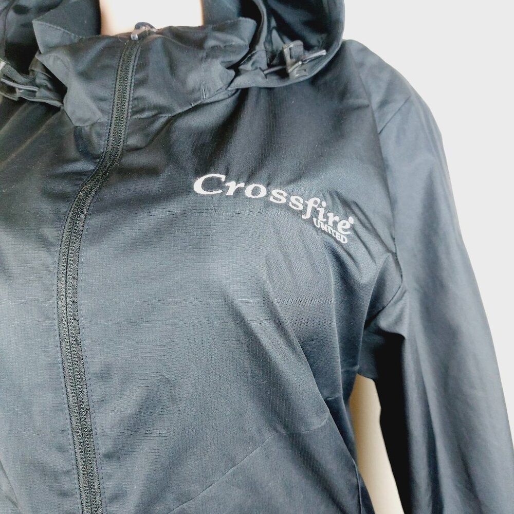 Nike Women's Black Shield Hooded Outdoor Trail Long Windbreaker Jacket Size M - Picture 7 of 14